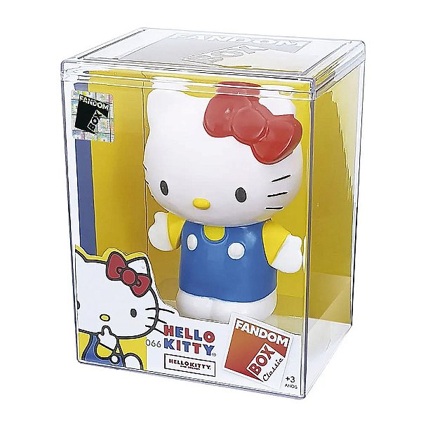 Boneco Fandom Box Hello Kitty Classic Colecionável com Embalagem Expositora Fofa