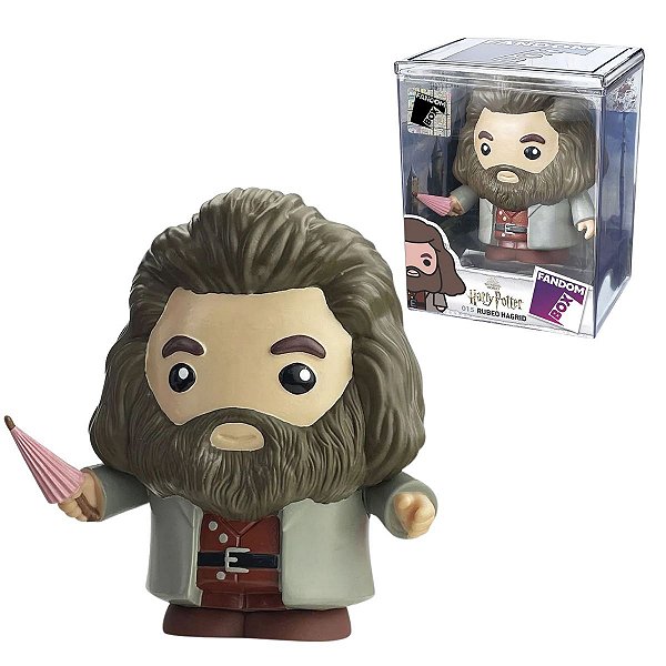 Boneco Fandom Box Rubeo Hagrid Harry Potter Colecionável com Guarda-Chuva Mágico