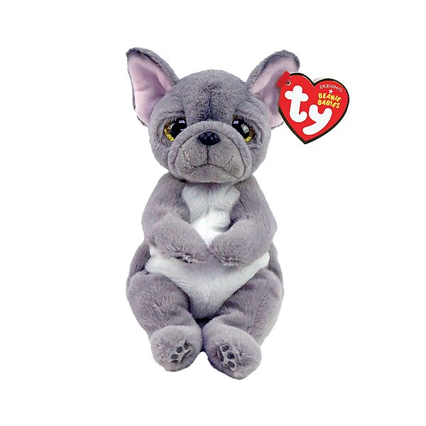 Bicho de Pelúcia Ty Beanie Bellies Wilfred – Cachorrinho Cinza Fofo da Toyng com Olhos Brilhantes!