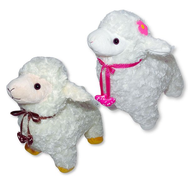2 Ovelhas de Pelúcia Fizzy Toys FE7017  Sereno e Dollynha