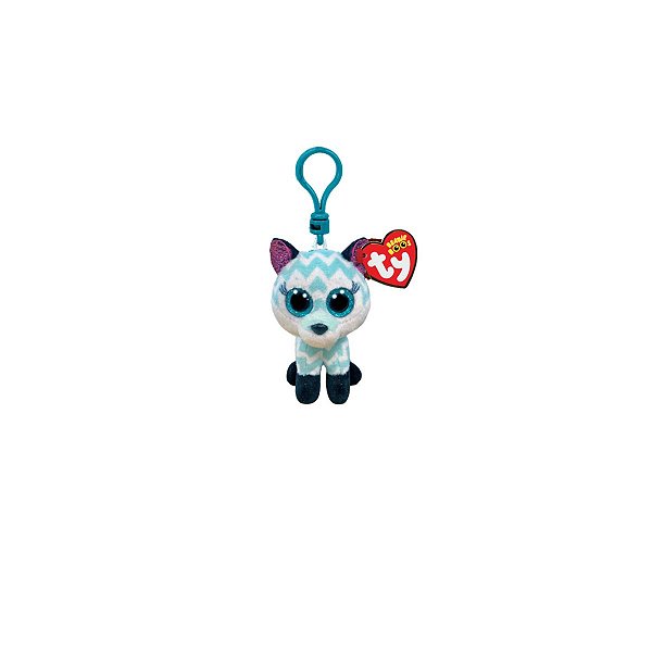 Bicho de Pelúcia Ty Beanie Boos Chaveiro Raposa Atlas Fofa, Original e Colorida para Crianças e Presentes