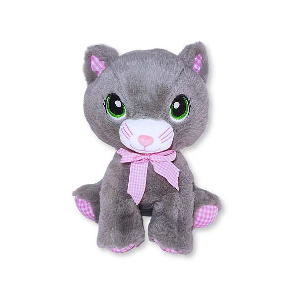 Gato de Pelúcia Fizzy Toys FC2824 Cinza Misty