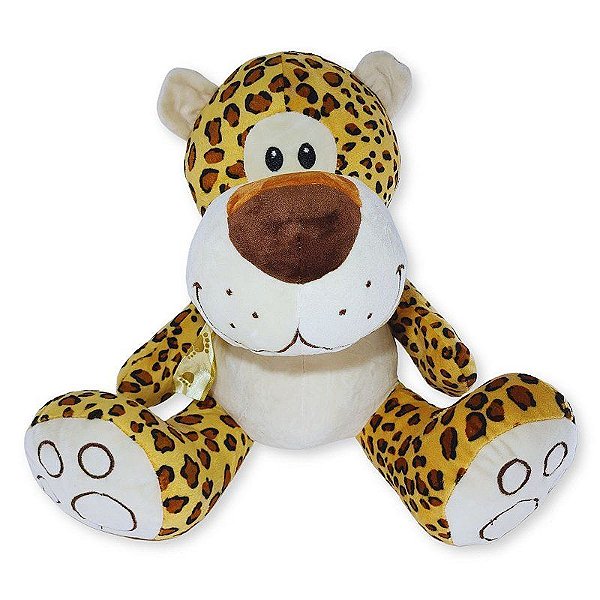 Onça Pintada de Pelúcia Baby Plush Fofy Toys Para Crianças e Bebês Pelúcia Segura Antialergico