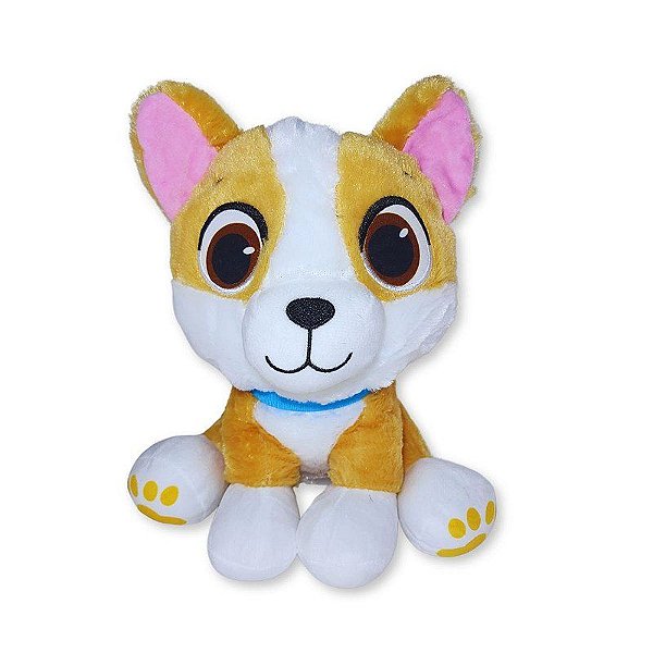Cachorro de Pelúcia Sentado Fofinho Fizzy Toys Corgi Koda
