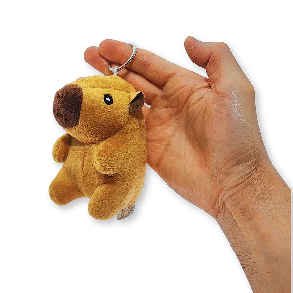 Capivara de Pelúcia com Chaveiro 10cm Macia e Fofa – Fizzy Toys