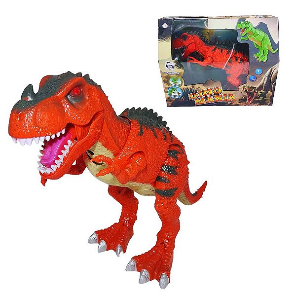 Brinquedo Dinossauro Com Som Movimento e Luzes Tiranossauro