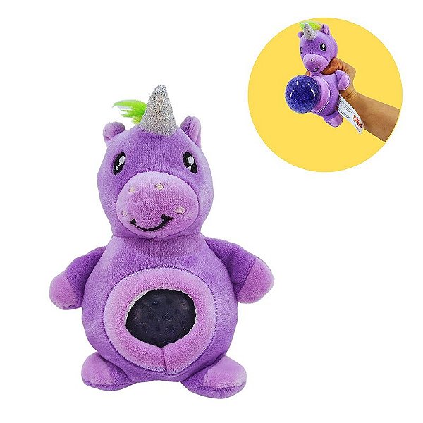 Unicórnio de Pelúcia  Antiestresse Jellyroos Toyng Roxo