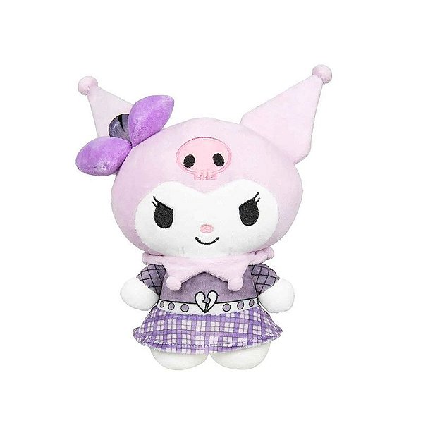 Pelúcia Kuromi Hello Kitty e Amigos Sunny 3871 – Bicho Colecionável com Vestido Lilás Super Fofo e Macio