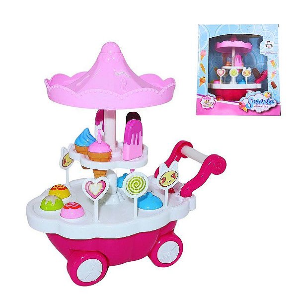Carrinho de Sorvete Infantil com Luz e Som Divertido