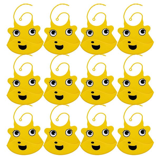 Kit 12 Babadores Com Cata Migalhas Clink CK5345 Girafinha Am