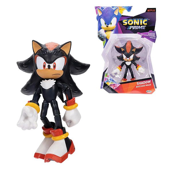 Boneco Shadow Sonic Prime Articulado Original - Presente Incrível para Fãs e Colecionadores