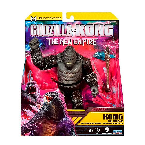 Kong Godzilla x Kong O Novo Império 15cm + Machado - Boneco Articulado e Colecionável