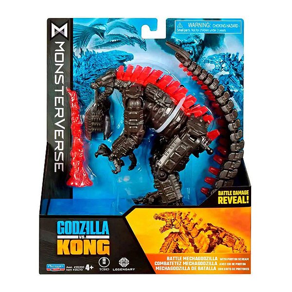 Boneco MechaGodzilla 15cm - Articulado com Peça de Dano de Batalha Removível