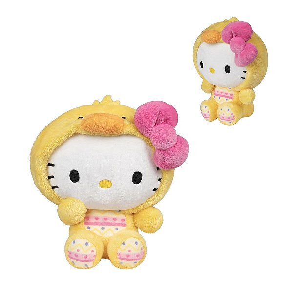 Hello Kitty Pelúcia Fantasia Patinho - Presente Perfeito para Fãs e Colecionadores da Personagem!