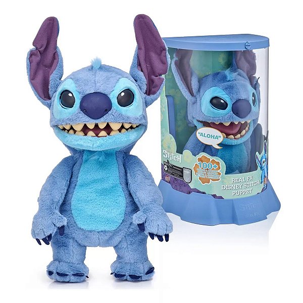 Stitch Disney Real FX - Robô Com Expressões Reais, Voz, Movimento e Tecnologia Que Traz Ele à Vida!