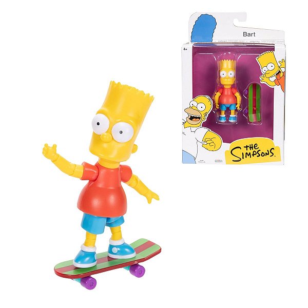 Bart Simpsons Boneco 9,5cm Articulado com Skate - Sunny Brinquedos