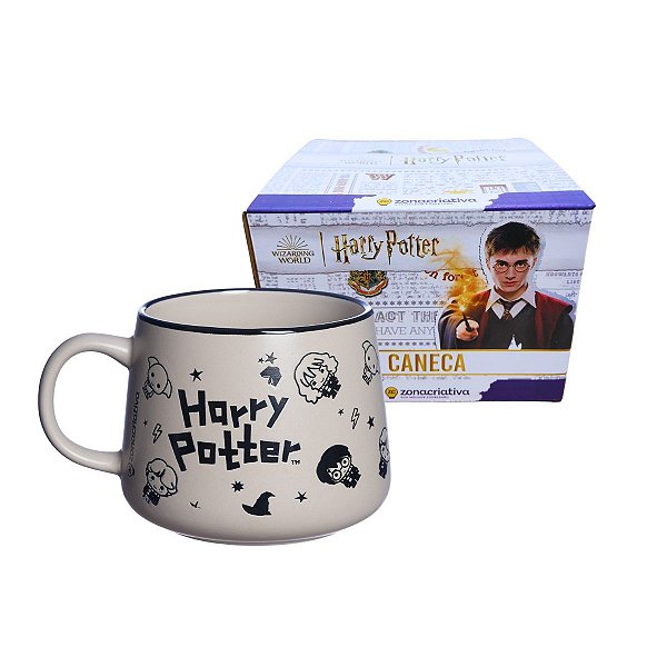 Caneca Harry Potter Zona Criativa 500ml Cerâmica com Design Moderno e Embalagem Presenteável