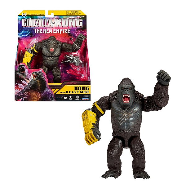 Figura de Ação Kong com Luva Beast e Armamento – Colecionável do Novo Império Monsterverse
