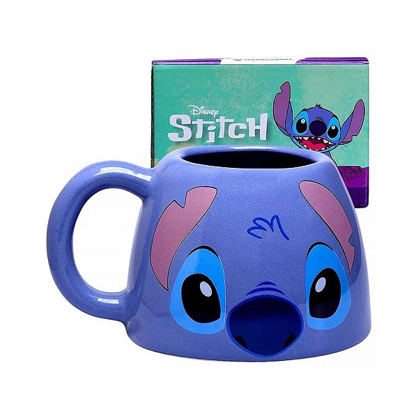 Caneca Stitch Zona Criativa Disney 450ml – Licenciada, com Formato e Estampa Exclusiva