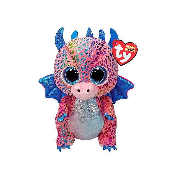 Flint Dragão de Pelúcia Ty – 16cm de Magia, Cores e Fantasia com Selo Inmetro