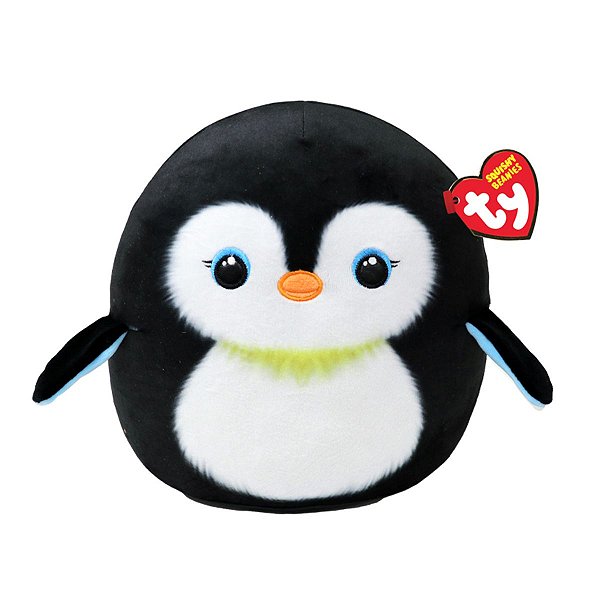 Pinguim de Pelúcia Neve da Ty Squishy Beanies – Ideal para Presente ou Coleção