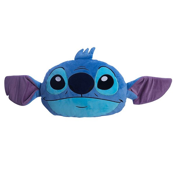 Almofada Fofa Cabeça do Stitch 70x30cm Zona Criativa – Ideal para Abraçar e Decorar