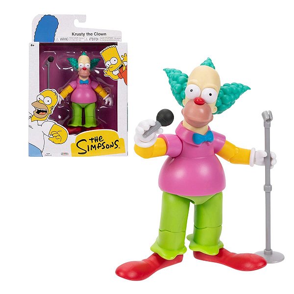 Krusty The Simpsons Articulado com Acessório Microfone – Boneco Original Sunny