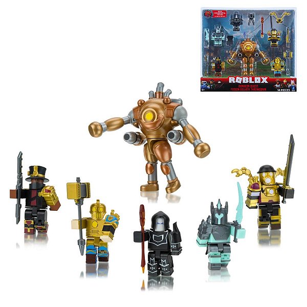 Conjunto Roblox Dungeon Quest com 6 Personagens e Código para Item Exclusivo no Jogo