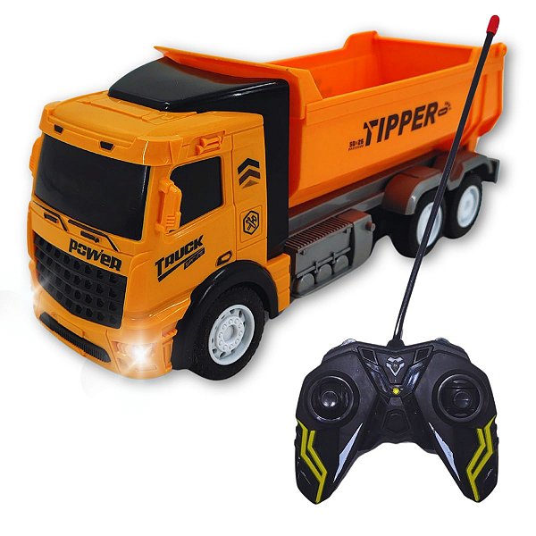 Brinquedo Caminhão de Obra com Controle – Modelo Caçamba com Luz e Movimento