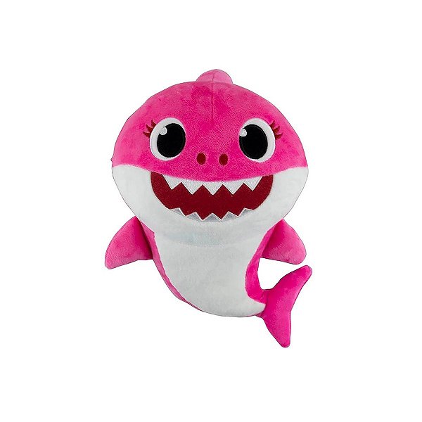 Mommy Shark Musical Rosa – Pelúcia Interativa que Toca ao Apertar