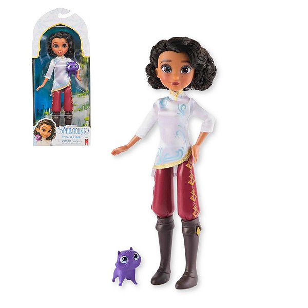 Boneca Princesa Ellian Enfeitiçados com Mascote e Botas Removíveis – Modelo Articulado 25cm