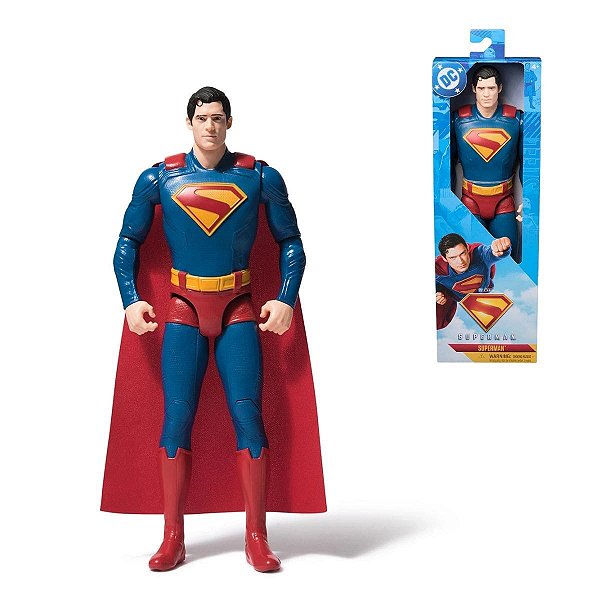 Boneco Superman DC Comics 30cm Articulado com Capa Tecido Original da Sunny Brinquedos