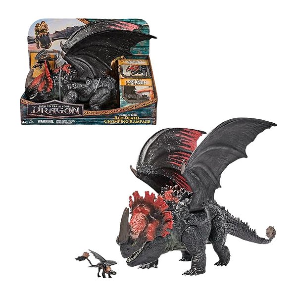 Figura Deluxe Morte Rubra - Morte Rubra Sunny com Banguela e Boca Interativa Como Treinar o Seu Dragão