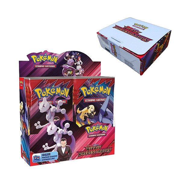 Box Pokémon Rivais Predestinados com 36 Boosters Originais Lacrados