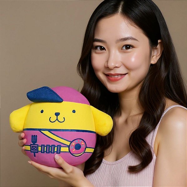 Squishmallows Pompompurin Mundo dos Games Arcade 21cm – Pelúcia Licenciada Sanrio Sunny