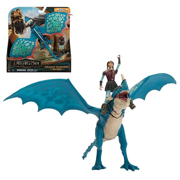 Boneco Nadder Mortal + Astrid Como Treinar o Seu Dragão Sunny Original