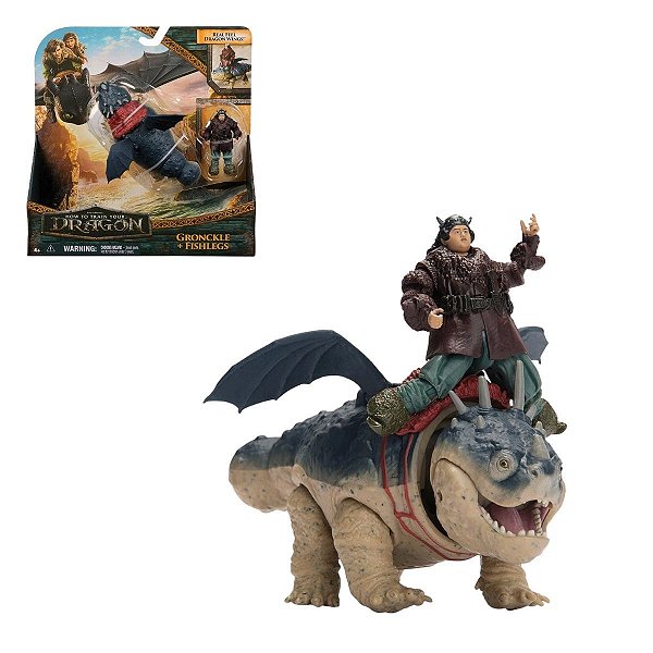 Boneco Gronckle Batatão + Perna de Peixe Como Treinar Dragão Sunny