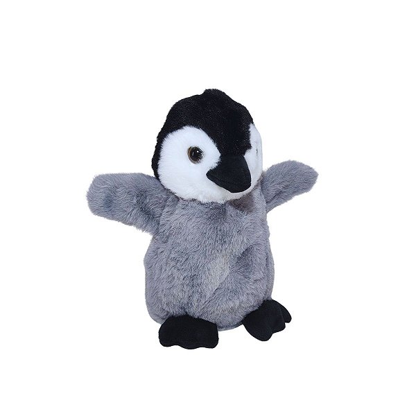 Pinguim de Pelúcia Fizzy Toys Cinza Macio e Fofo Presente Infantil