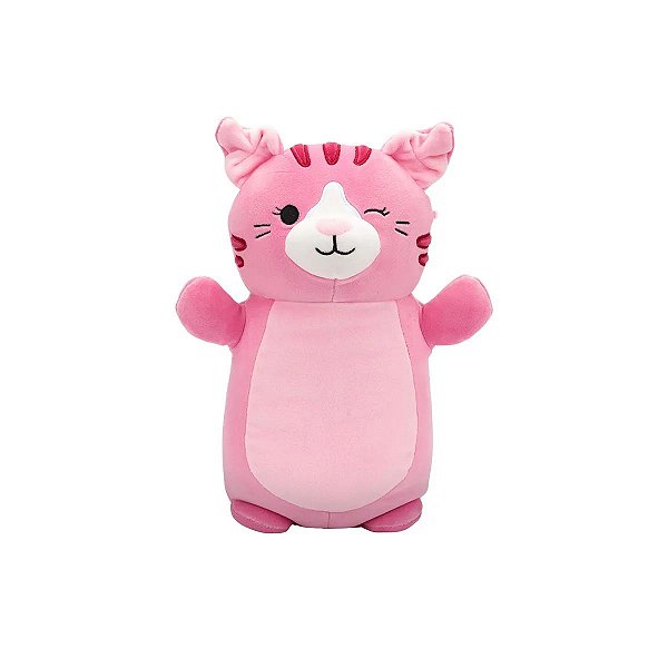 Pelúcia Squishmallows Geraldine Gatinho Rosa 26cm Sunny Original