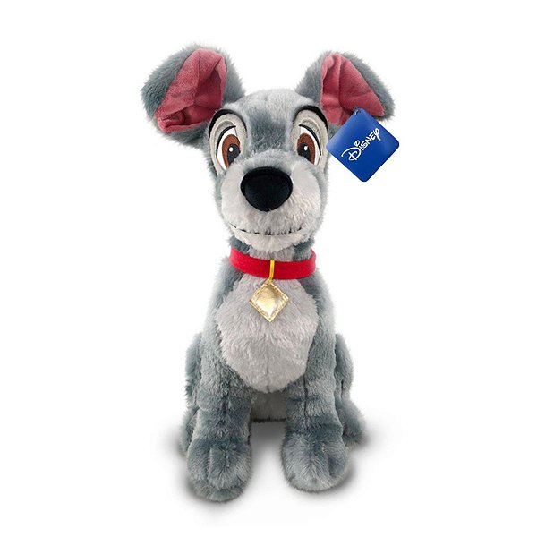 Bicho de Pelúcia Disney Vagabundo Tramp 40cm A Dama e o Vagabundo Oficial