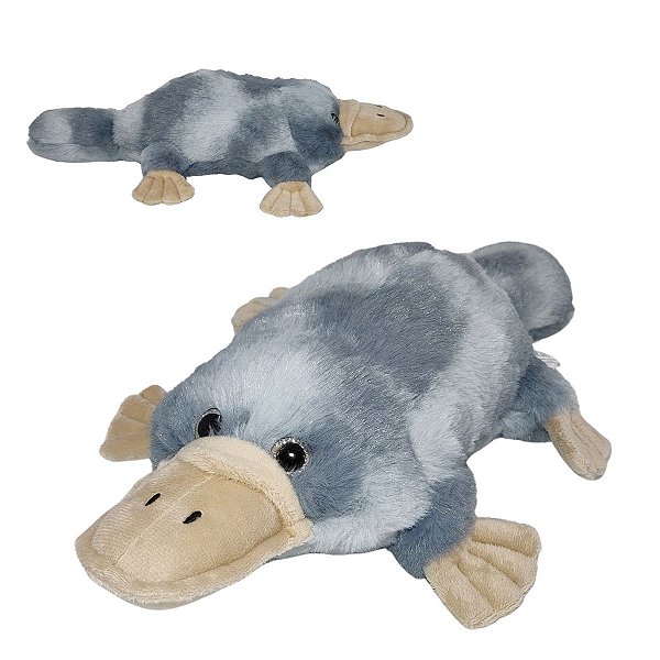Ornitorrinco de Pelúcia Fizzy Toys Cinza – Pelúcia Realista, Fofa e Charmosa