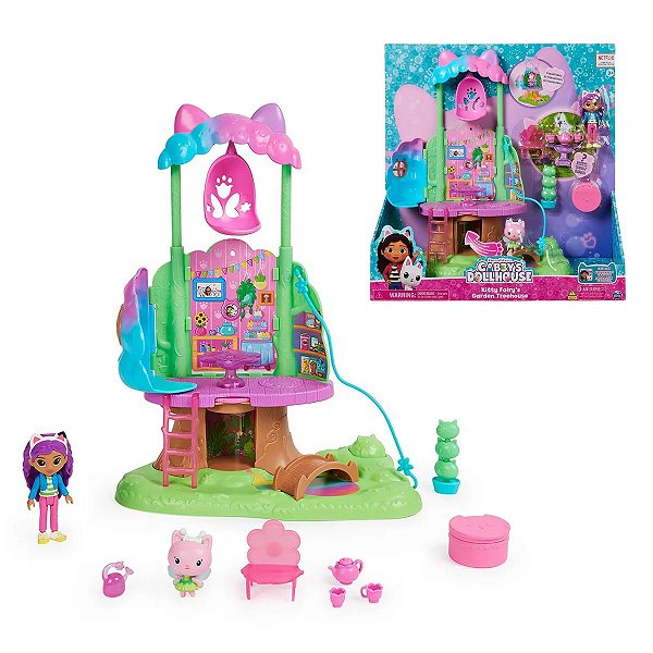 Playset Gabby’s Dollhouse Jardim da Fadinha Kitty Fairy Sunny