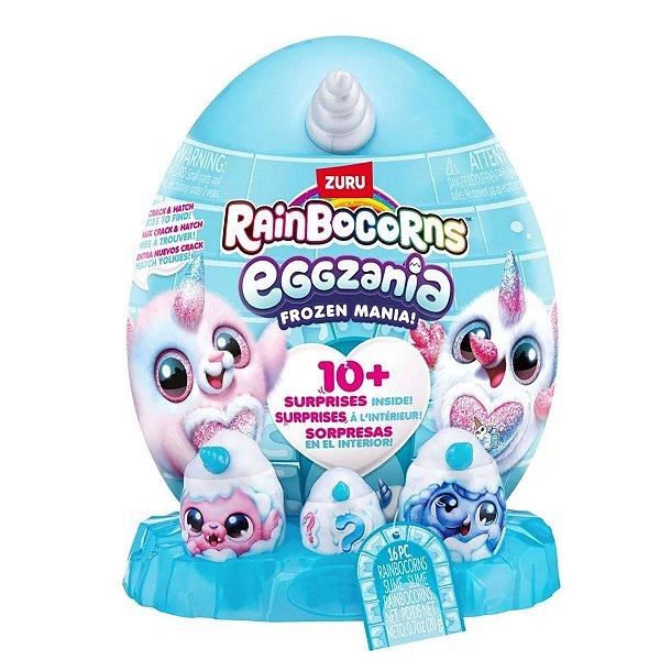 Rainbocorns Eggzania Frozen Mania Pelúcia Surpresa com 10 Surpresas