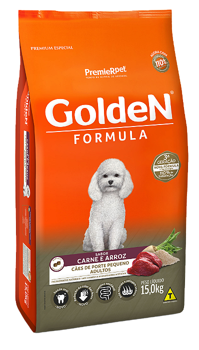 RACAO GOLDEN FORM CAES AD CARNE MINI BITS 15KG