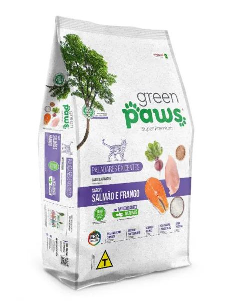 RACAO GREEN PAWS GATO CASTRADO PALADAR EXIGENT 1,5KG