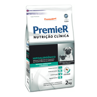 RACAO PREMIER NUTR CLIN HIPOAL PROT HID PEQ PORTE 2KG