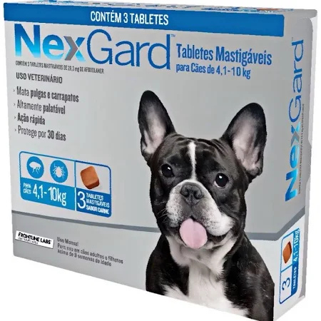 Nexgard 28,3mg 4,1 a 10kg 3uni