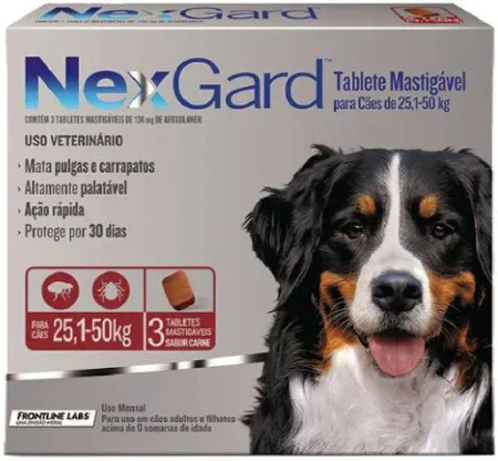Nexgard 136mg 25,1 a 50kg 3uni