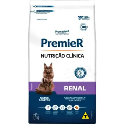 RACAO PREMIER NUTR CLIN GATOS RENAL 1,5KG