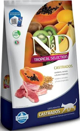 Ração ND Tropical Selection Feline Cast Cordeiro 1,5Kg
